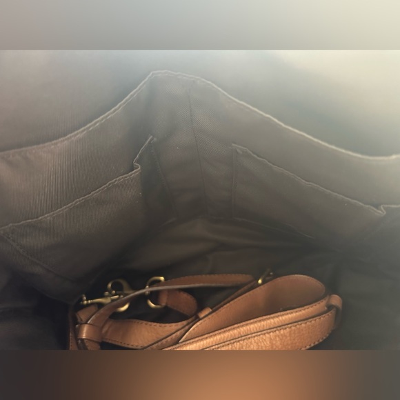 Coach brown leather briefcase bag with strap - Picture 5 of 12